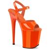 Pleaser - FLAMINGO809 Sandale à bride à la cheville, Pole dance chaussures - Orange Product image